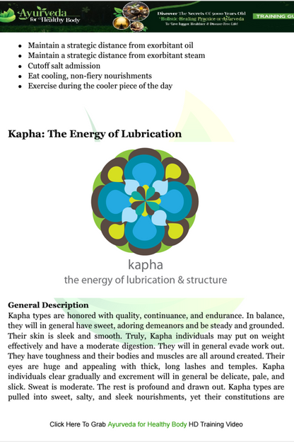Ayurveda Basics Training Class